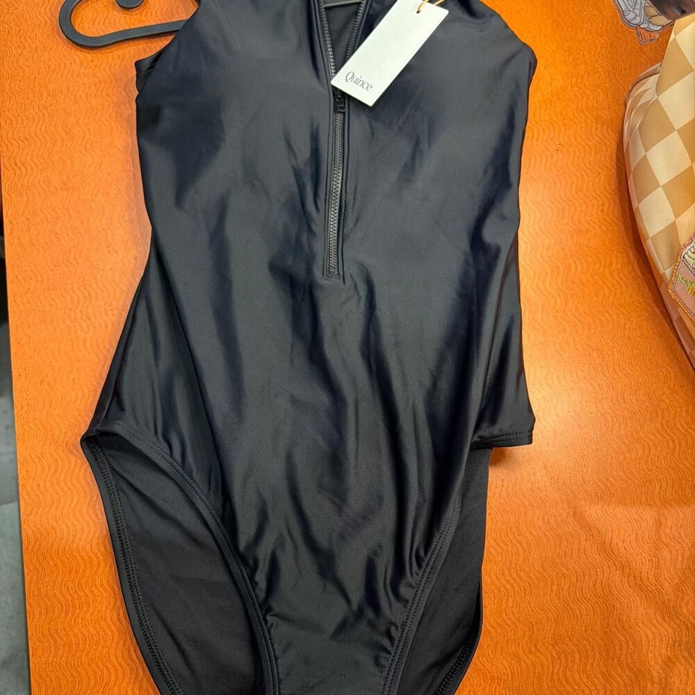 Quince Men's Black Swimsuit-one-piece